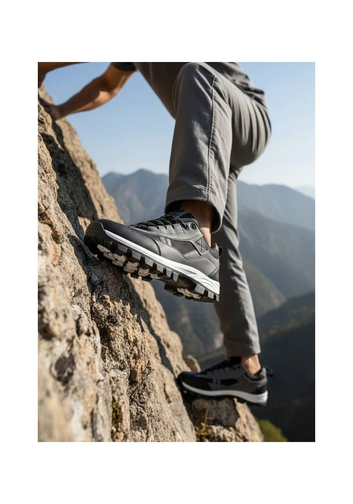 Bacca Bucci Grey FOREST Low-Top Hiking Boots for Men | Best Price UAE